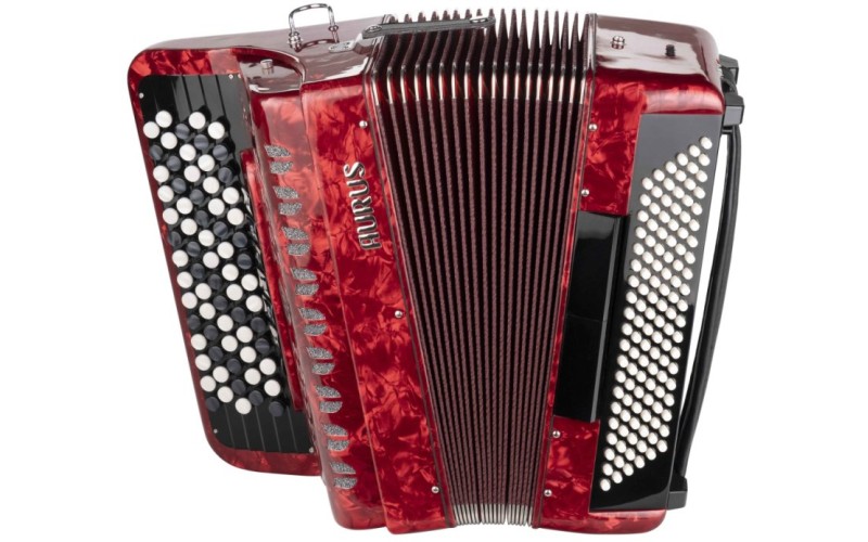 Aurus JH5120-R Аккордеон кнопочный 70/120/7/2, красный, с футляром