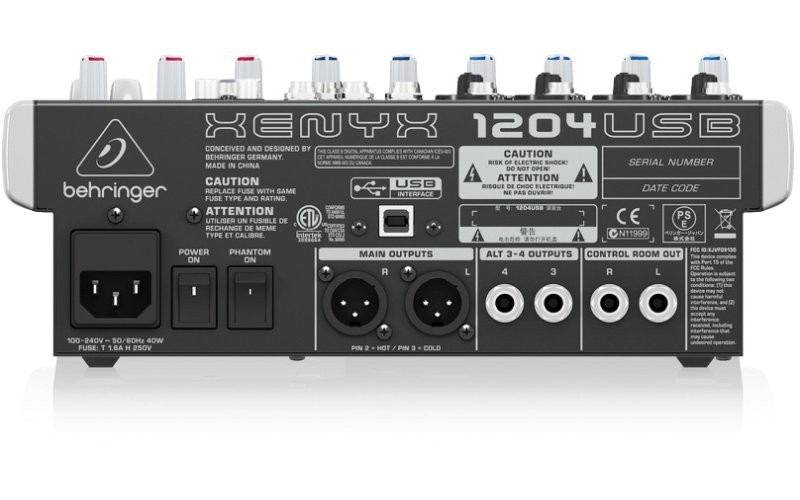 BEHRINGER 1204USB - малошумящий микшерный пульт