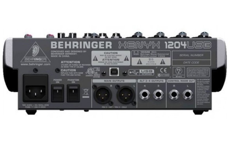 BEHRINGER 1204USB - малошумящий микшерный пульт
