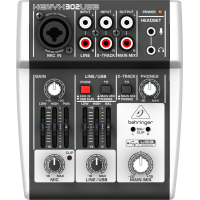 BEHRINGER 302USB микшер c USB, 1 микрофонный моновход, 2 стерео входа