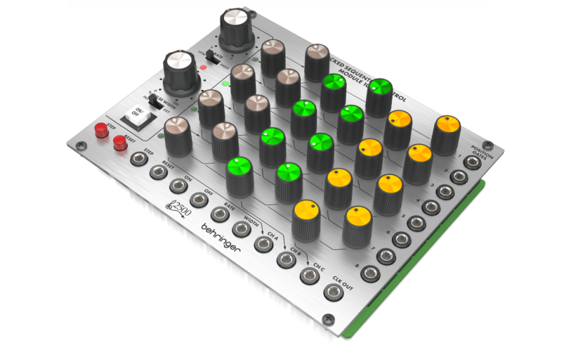 Behringer CLOCKED SEQUENTIAL CONTROL MODULE 1027 секвенсор на 3 канала / 8 шагов, модуль Eurorack