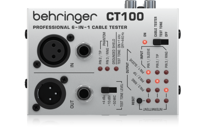 BEHRINGER CT100 - профессиональный микропроцессорный кабель-тестер