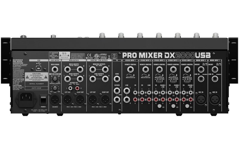 BEHRINGER DX2000USB микшер 5 двойных стерео входа эквалайзер