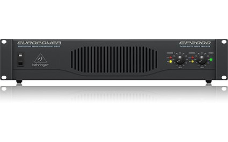 Behringer EP2000- усилитель мощности, 2х500 Вт/4 Ом,2х350 Вт/8 Ом, мост:1300 Вт/4 Ом, 1000 Вт/8 Ом