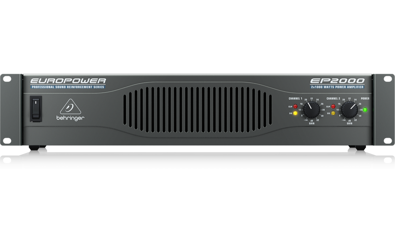 Behringer EP2000- усилитель мощности, 2х500 Вт/4 Ом,2х350 Вт/8 Ом, мост:1300 Вт/4 Ом, 1000 Вт/8 Ом