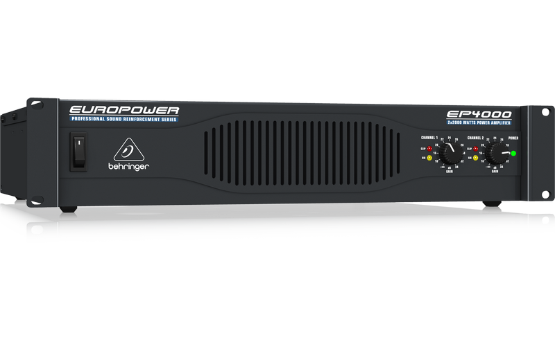 Behringer EP4000- усилитель мощности, 2х950 Вт/4 Ом,2х550 Вт/8 Ом, мост:2400 Вт/4 Ом, 1750 Вт/8 Ом