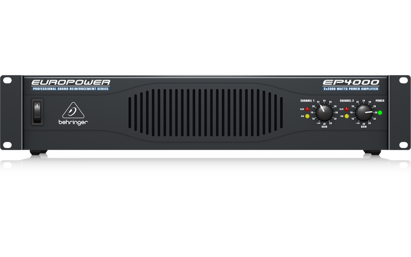 Behringer EP4000- усилитель мощности, 2х950 Вт/4 Ом,2х550 Вт/8 Ом, мост:2400 Вт/4 Ом, 1750 Вт/8 Ом