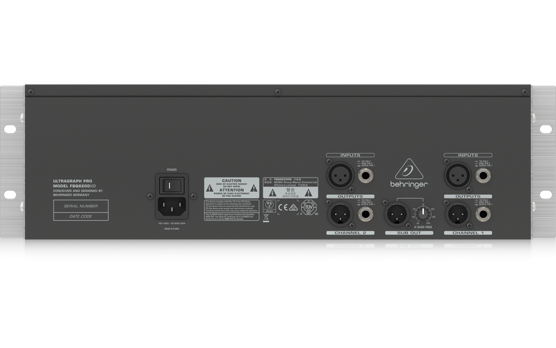 BEHRINGER FBQ6200HD - графич. эквалайзер 31-полос. 2-кан., с FBQ системой обнаружения обратной связи