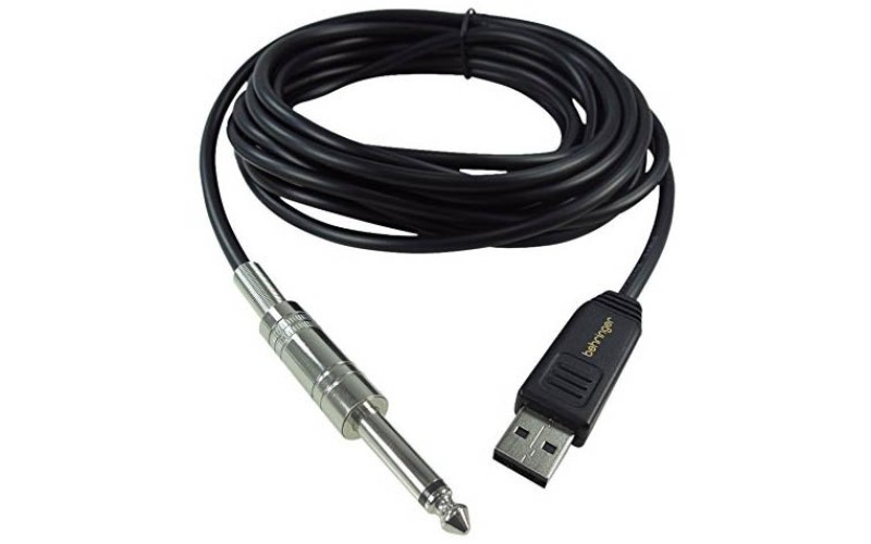 Behringer GUITAR2USB - гитарный USB-аудиоинтерфейс (кабель), 44.1кГц и 48 кГц, длина 5 м.