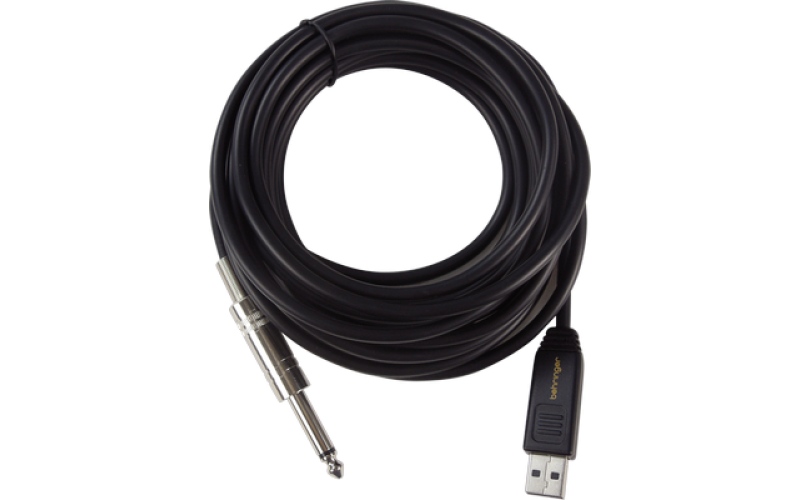 Behringer GUITAR2USB - гитарный USB-аудиоинтерфейс (кабель), 44.1кГц и 48 кГц, длина 5 м.