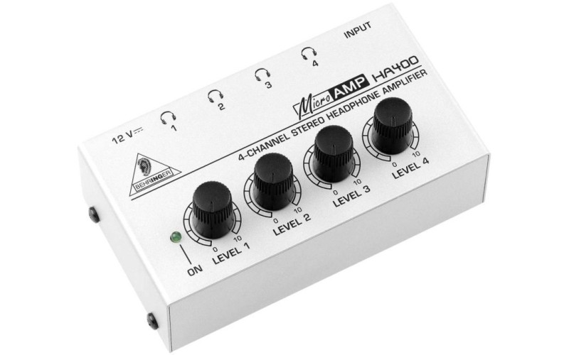 BEHRINGER HA400 - компактный 4-канальный усилитель для наушников
