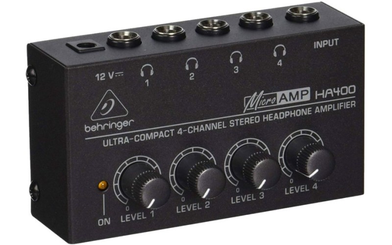 BEHRINGER HA400 - компактный 4-канальный усилитель для наушников
