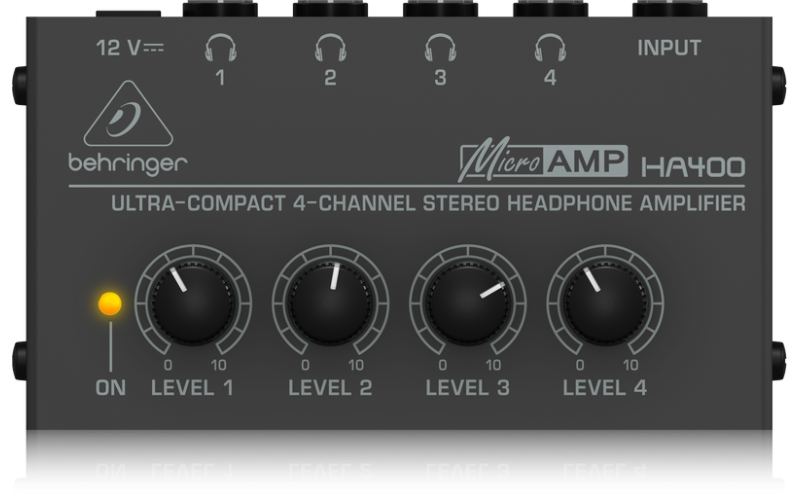 BEHRINGER HA400 - компактный 4-канальный усилитель для наушников