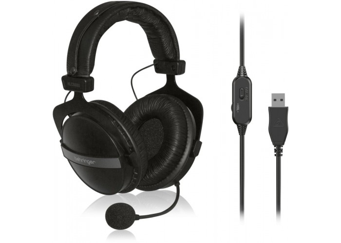 BEHRINGER HLC660U - USB стереонаушники со встроенным микрофоном, 20 Гц - 20 кГц, 32 Ом, USB Type A