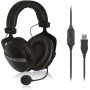BEHRINGER HLC660U - USB стереонаушники со встроенным микрофоном, 20 Гц - 20 кГц, 32 Ом, USB Type A