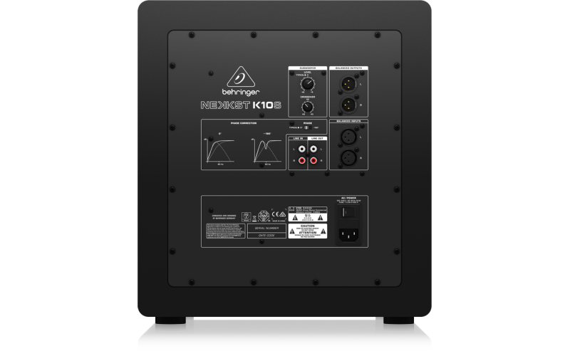 BEHRINGER K10S активный студийный сабвуфер 10'', bi-amp, 180 Вт