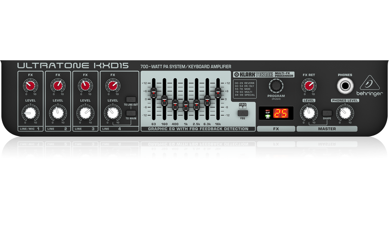 BEHRINGER KXD15 - комбо для клавишных инструментов, 15''+1'', 600 Вт