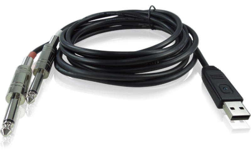 Behringer LINE2USB - линейный стерео USB-аудиоинтерфейс (кабель), 44.1кГц и 48 кГц, длина 2 м.