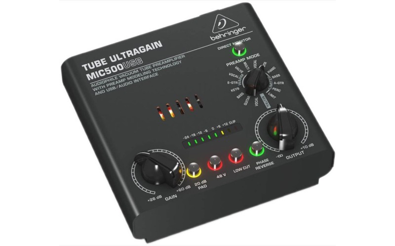 BEHRINGER MIC500USB USB-аудиоинтерфейс с ламповым предусилителем