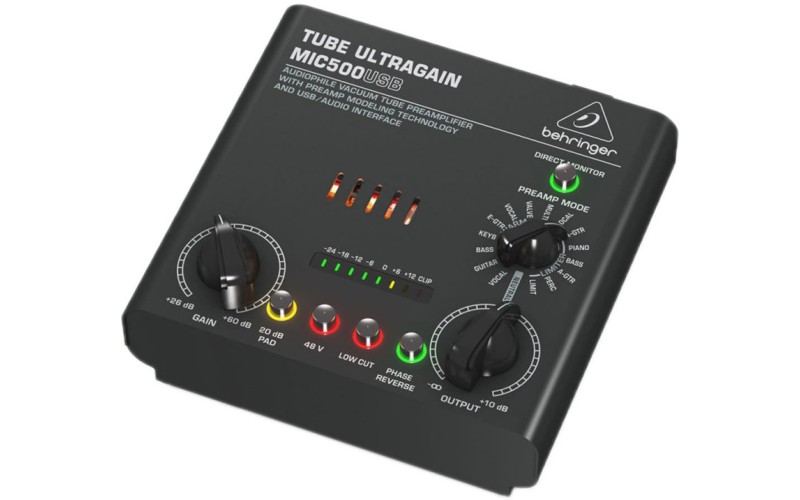 BEHRINGER MIC500USB USB-аудиоинтерфейс с ламповым предусилителем