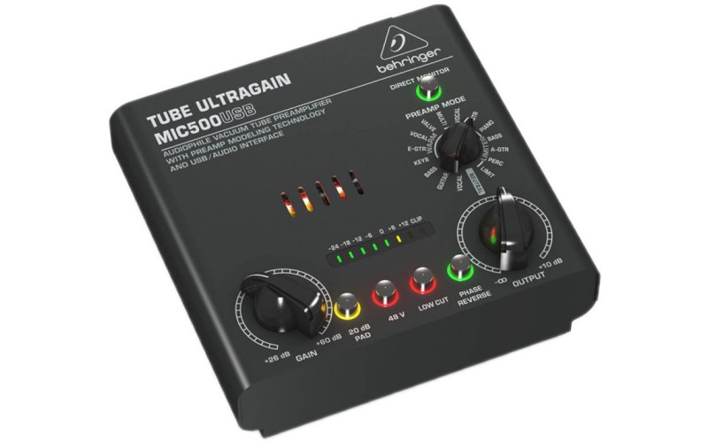BEHRINGER MIC500USB USB-аудиоинтерфейс с ламповым предусилителем