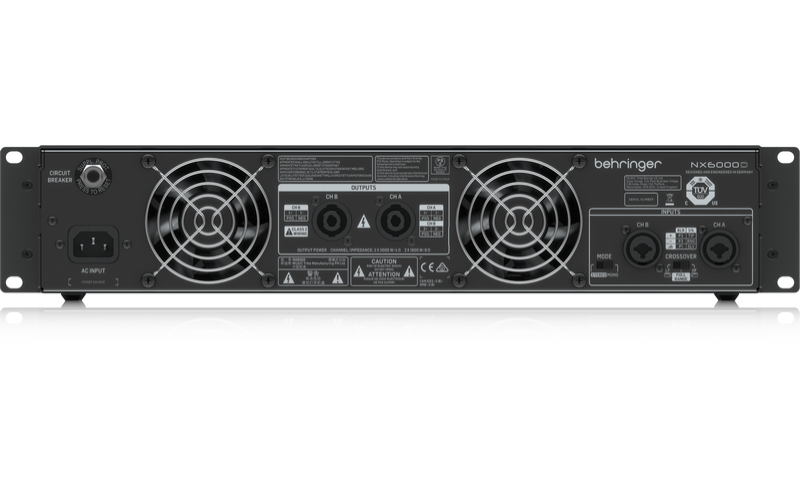 Behringer NX6000 - усилитель мощности, 2х1600 Вт/8 Ом, 2х3000 Вт/4 Ом,