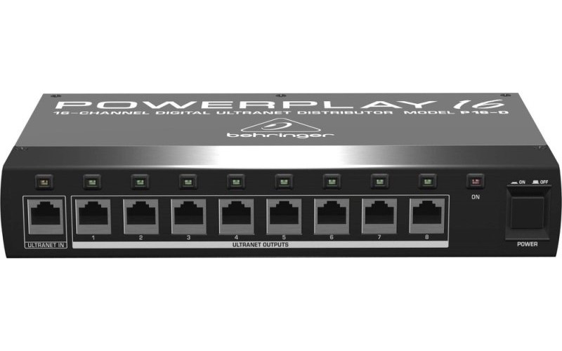 BEHRINGER P16-D - 16-канальный разветвитель сигнала системы мониторинга ULTRANET