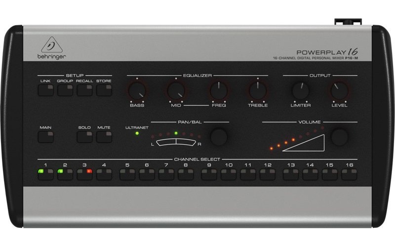 BEHRINGER P16-M 16-канальный цифровой мониторный микшер