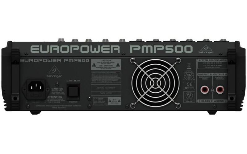 Behringer PMP500 - микшер с усилителем, 500Вт, 5 каналов, 7 полосный графический эквалайзер