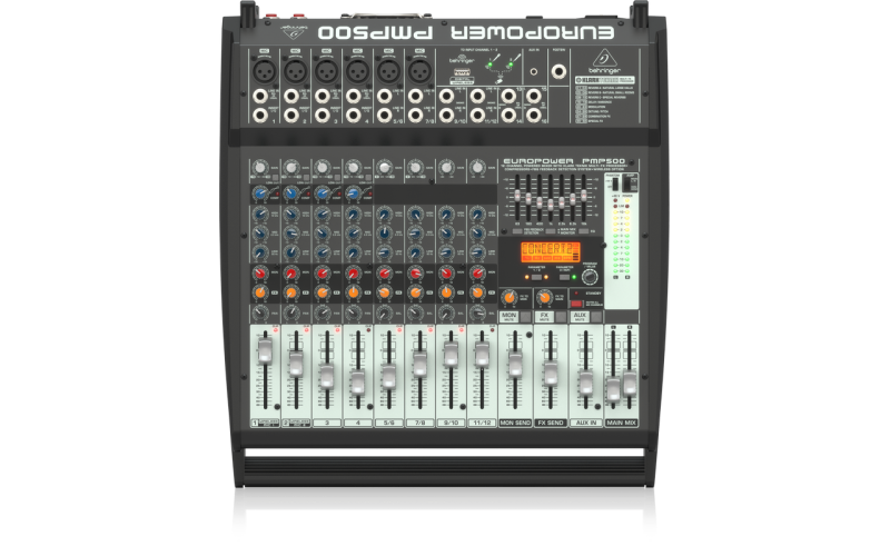 Behringer PMP500 - микшер с усилителем, 500Вт, 5 каналов, 7 полосный графический эквалайзер