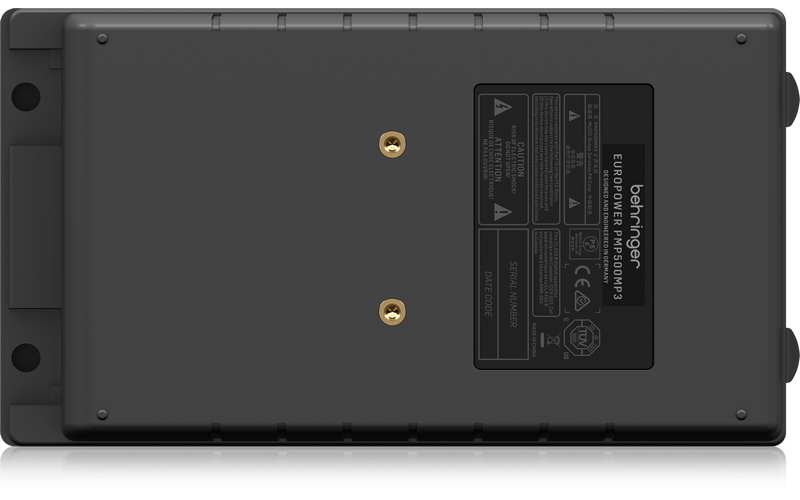 Behringer PMP500MP3 - микшер с усилителем, MP3-плеер, 500Вт 4 Ом, 8 каналов (4 мик./лин., 2 стерео
