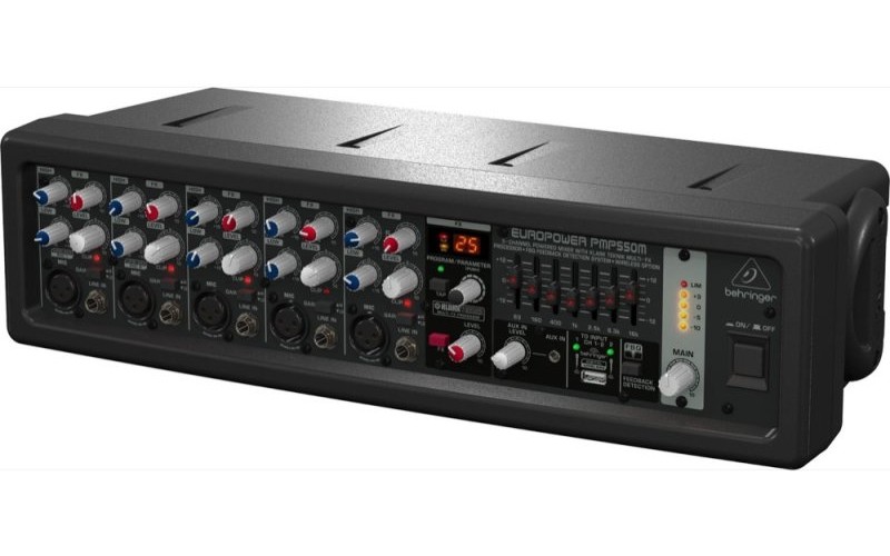 Behringer PMP550M - микшер с усилителем, 500Вт, 5 каналов, 7 полосный графический эквалайзер