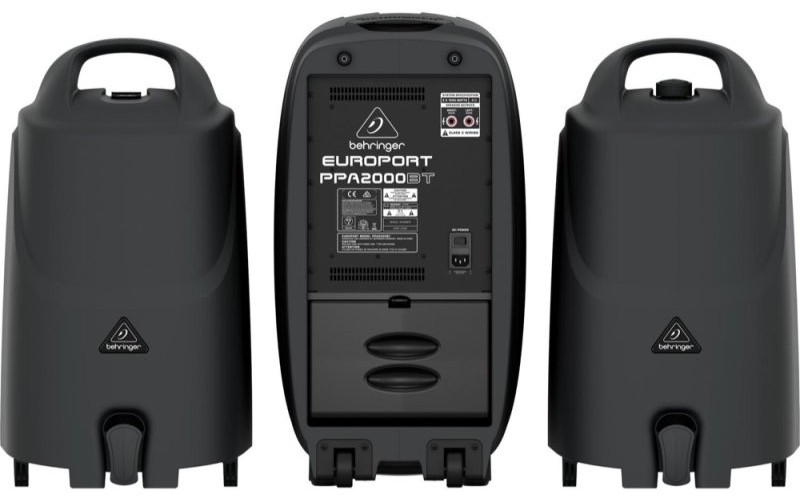 Behringer PPA2000BT - 8-канальная портативная система звукоусиления, 2х1000Вт 4Ом, 2х500Вт 8Ом, DSP