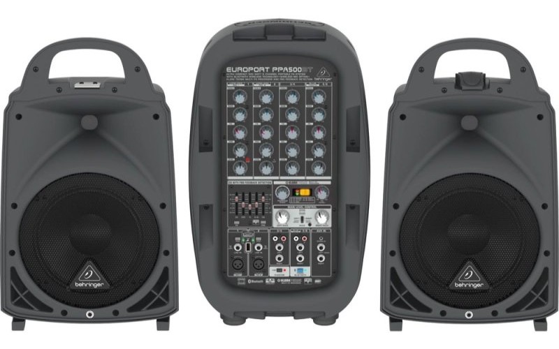 Behringer PPA500BT - 6-канальная портативная система звукоусиления, 2х250Вт 4Ом, 2х160Вт 8Ом, DSP