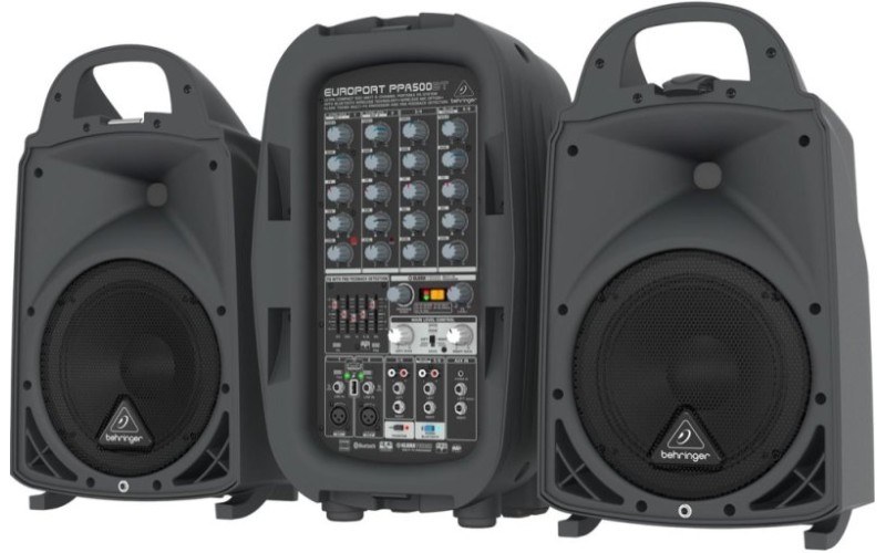 Behringer PPA500BT - 6-канальная портативная система звукоусиления, 2х250Вт 4Ом, 2х160Вт 8Ом, DSP