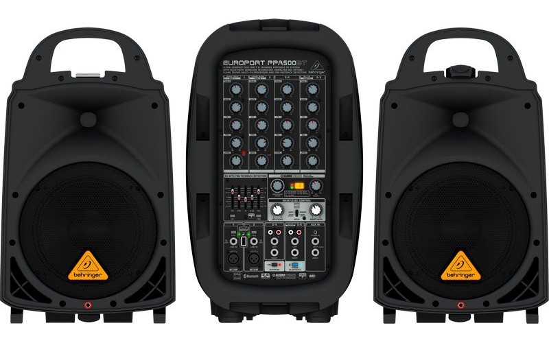 Behringer PPA500BT - 6-канальная портативная система звукоусиления, 2х250Вт 4Ом, 2х160Вт 8Ом, DSP