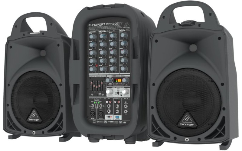 Behringer PPA500BT - 6-канальная портативная система звукоусиления, 2х250Вт 4Ом, 2х160Вт 8Ом, DSP
