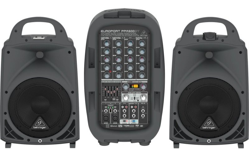 Behringer PPA500BT - 6-канальная портативная система звукоусиления, 2х250Вт 4Ом, 2х160Вт 8Ом, DSP