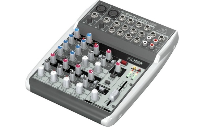 Behringer Q1002USB - микшер10 каналов, эквалайзер, микр.предусил, USB
