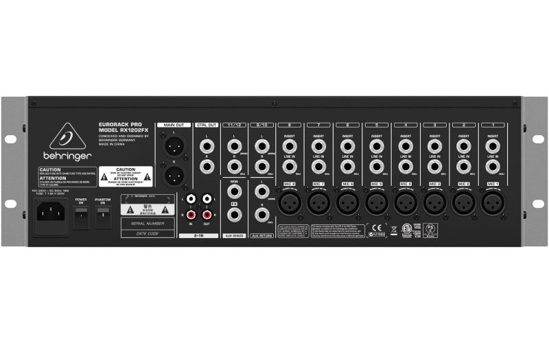 BEHRINGER RX1202FX V2 - микшер 12-ти канальный, с микрофонными предусилителями и Multi-FX процессоро