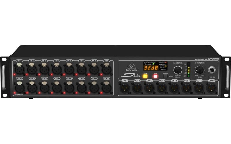 BEHRINGER S16 - выносной сценический модуль для подключения аудио устройств к микшеру X32