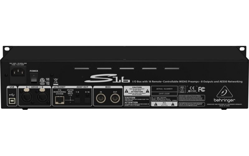 BEHRINGER S16 - выносной сценический модуль для подключения аудио устройств к микшеру X32
