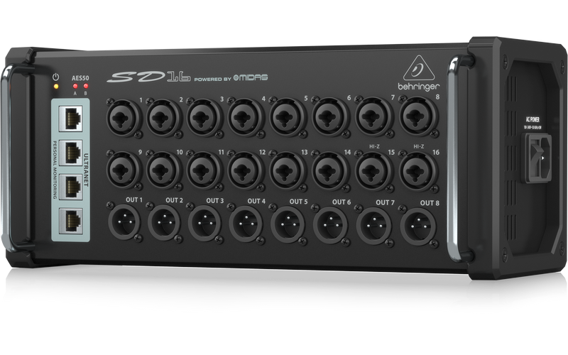 BEHRINGER SD16 - стейджбокс для цифровых микшеров, 16 входов, 8 выходов