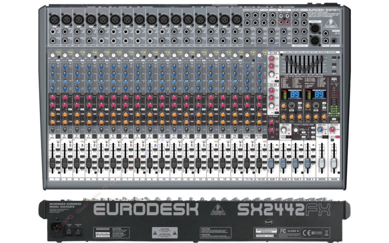 Behringer SX2442FX - микшер,16 моно,2 основ. и 2 доп.стерео-входа,4 AUX,4 подгруппы