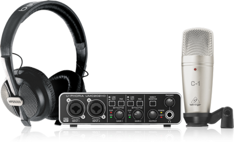 BEHRINGER U-PHORIA STUDIO PRO - комплект для записи с USB аудиоинтерфейсом