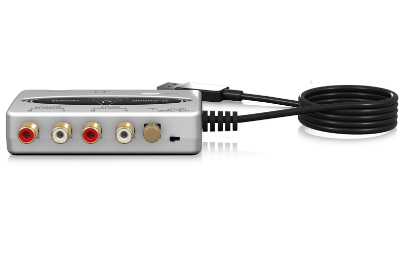 BEHRINGER UFO202 внешний USB интерфейс с предусилителем для виниловых проигрывателей