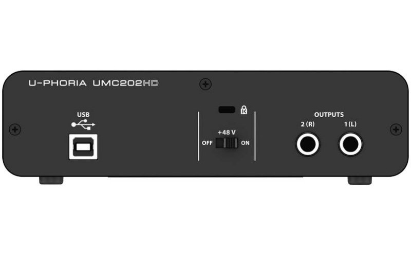 BEHRINGER UMC202HD внешний интерфейс USB для записи и воспроизведения звука (PC / MAC)