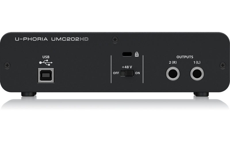 BEHRINGER UMC202HD внешний интерфейс USB для записи и воспроизведения звука (PC / MAC)