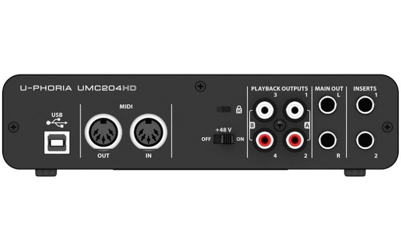 BEHRINGER UMC204HD внешний USB / MIDI интерфейс для записи и воспроизведения звука на PC или MAC