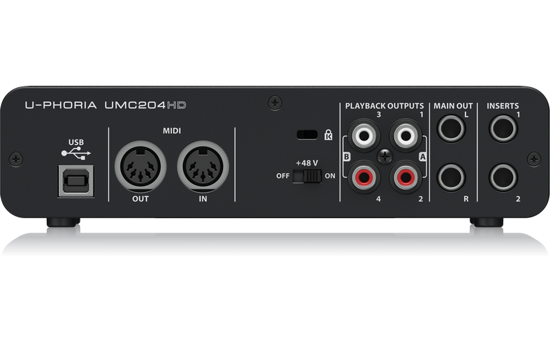 BEHRINGER UMC204HD внешний USB / MIDI интерфейс для записи и воспроизведения звука на PC или MAC